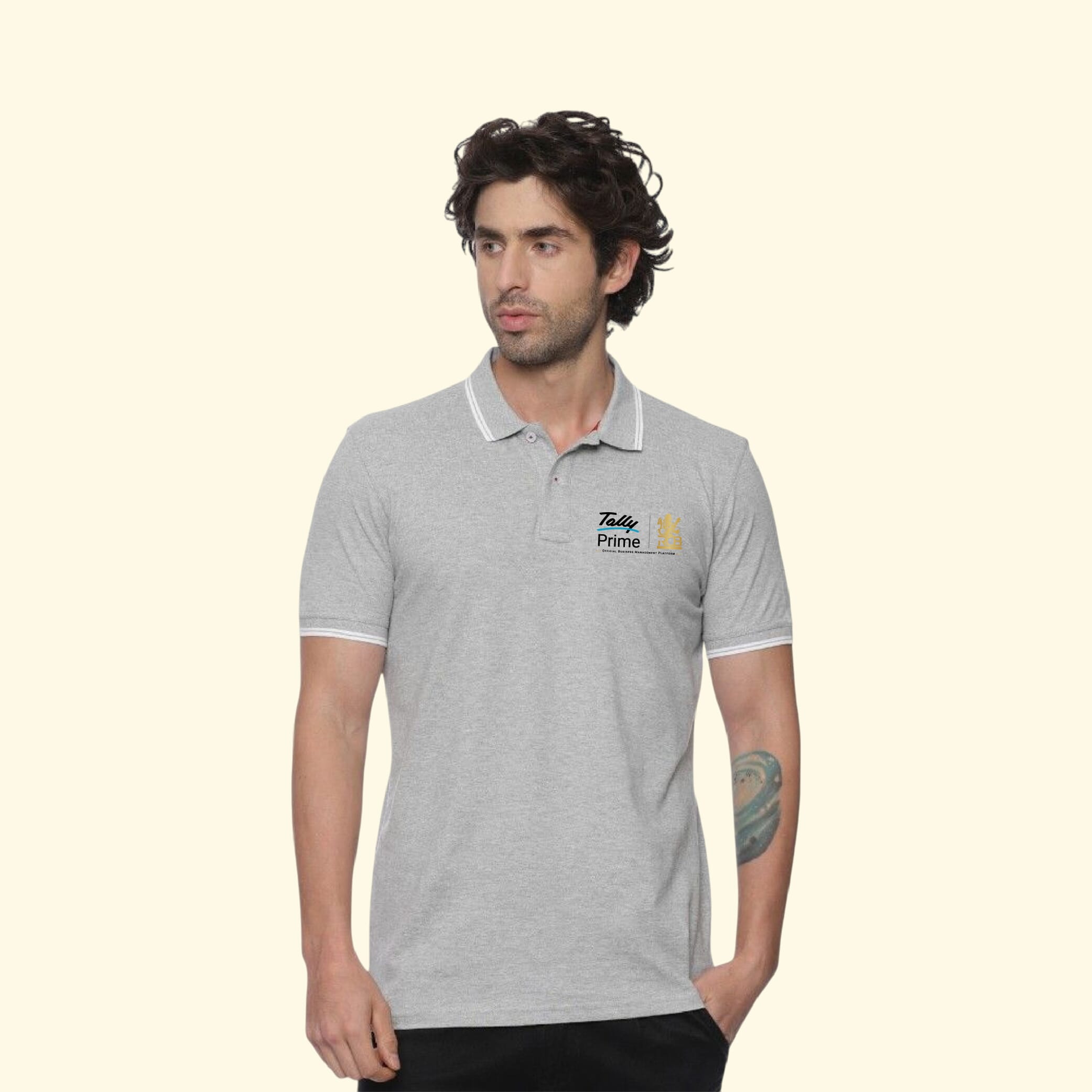 Allen Solly Polo T-shirt Men- Grey